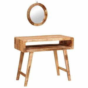 vidaXL Mesa Tocador Marr&oacute;n 90 x 76 x 45 cm Madera de mango maciza
