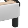 vidaXL Estructura de cama Viana sin colch&oacute;n cuero sint&eacute;tico blanco negro 160x200cm