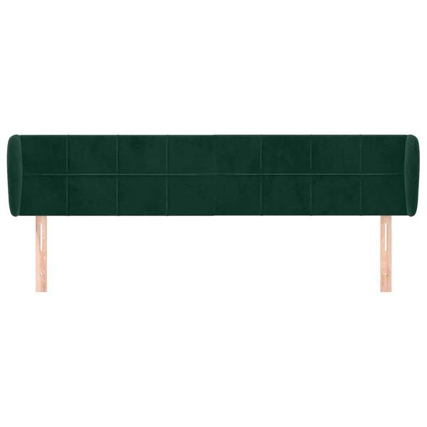vidaXL Cabecero de terciopelo verde oscuro 203x23x78/88 cm