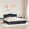vidaXL Estructura de cama Negro 200 x 200 cm Madera Ingenieril