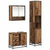 vidaXL Juego de muebles de ba&ntilde;o con caj&oacute;n 3 pcs Madera envejecida