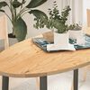 vidaXL Tablero de mesa ovalado madera maciza de roble 120x60x2 cm