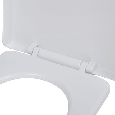 vidaXL Tapa y asiento de váter con cierre suave cuadrado blanco
