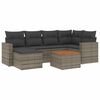 vidaXL Set de sof&aacute;s de jard&iacute;n 7 piezas con cojines rat&aacute;n PE gris
