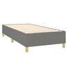 vidaXL Cama box spring con colch&oacute;n tela gris oscuro 90x190 cm