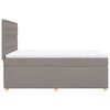 vidaXL Cama box spring con colch&oacute;n tela gris taupe 140x190 cm