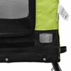 vidaXL Remolque de bicicleta mascotas hierro tela Oxford verde negro