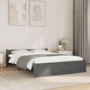 vidaXL Estructura cama doble sin colch&oacute;n madera maciza gris 135x190 cm