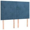 vidaXL Cama box spring con colch&oacute;n terciopelo azul oscuro 140x190 cm