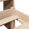 vidaXL Cama con estanter&iacute;a sin colch&oacute;n madera maciza de pino 120x190cm