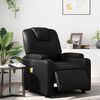vidaXL Sillón de masaje reclinable eléctrico cuero sintético negro