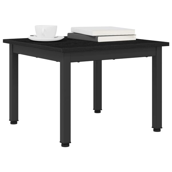 vidaXL Mesa de Caf&eacute; Roble Negro 50 x 50 x 36 cm Madera de ingenier&iacute;a
