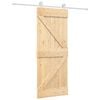 vidaXL Puerta Corredera Natural y Blanco 80 x 210 cm