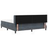 vidaXL Cama tipo Box Spring Gris oscuro 200 x 180 cm Terciopelo