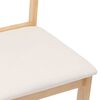 vidaXL Sillas de comedor con cojines 2uds madera maciza natural caucho