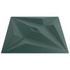 vidaXL Paneles de pared 12 pcs Verde Estrella 50 x 50 cm Espuma XPS