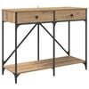 vidaXL Mesa Consola Roble artisan 100 x 39 x 78,5 cm