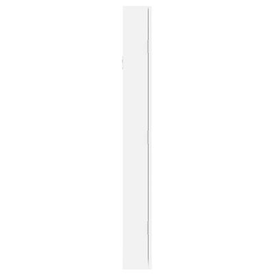 vidaXL Espejo con joyero de pared blanco 37,5x10x90 cm