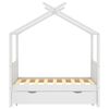 vidaXL Estructura de cama ni&ntilde;os y caj&oacute;n madera maciza blanca 70x140 cm