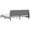 vidaXL Cama con colch&oacute;n tela gris claro 200x200 cm