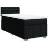 vidaXL Cama box spring con colch&oacute;n tela negro 100x200 cm