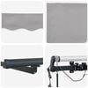 vidaXL Toldo Retr&aacute;ctil con Gris claro 300 x 250 cm tela