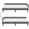 vidaXL Estructura de Cama Esquina con Colch&oacute;n 2 pcs Gris Terciopelo