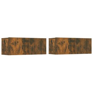 vidaXL Muebles de TV 2 uds madera ingenier&iacute;a color roble 80x30x30 cm
