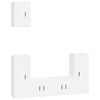 vidaXL Set de muebles para TV 5 piezas madera contrachapada blanco