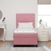 vidaXL Cama tipo Box Spring con colch&oacute;n Rosa 90 x 200 cm tela