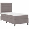 vidaXL Cama tipo Box Spring con colch&oacute;n Taup&eacute; 90 x 190 cm tela