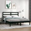 vidaXL Estructura de cama de madera maciza de pino negra 140x190 cm