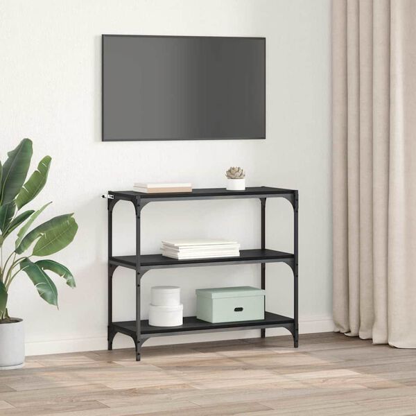 vidaXL Estanter&iacute;a para libros Roble Negro 80 x 33 x 70,5 cm