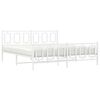 vidaXL Estructura cama sin colch&oacute;n con estribo metal blanco 180x200 cm
