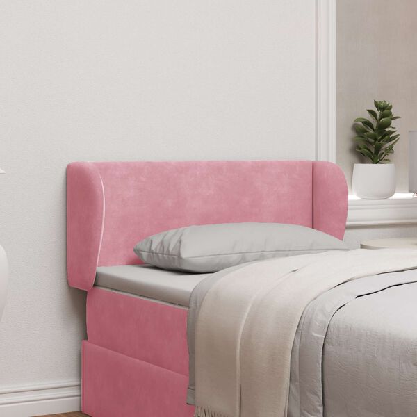 vidaXL Oreja de cabecero Rosa 40 x 23 x 6 cm Terciopelo