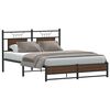 vidaXL Estructura de cama sin colchón madera marrón roble 137x190 cm