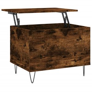 vidaXL Mesa de centro madera contrachapada roble ahumado 60x44,5x45 cm