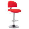 vidaXL Taburete de cocina de cuero sint&eacute;tico rojo