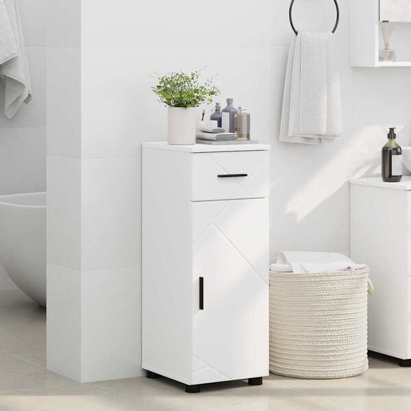 vidaXL Gabinete de Ba&ntilde;o 30 x 35 x 80 cm Madera contrachapada & Metal