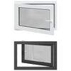 vidaXL Ventana de s&oacute;tano RISOR 90 x 70 cm PVC y vidrio Gris antracita