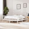 vidaXL Estructura de cama de madera maciza blanca 160x200 cm