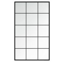 vidaXL Espejo de pared metal negro 100x60 cm