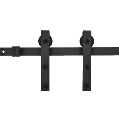 vidaXL Kit de herrajes para puertas correderas acero negro 183 cm