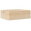 vidaXL Caja de madera con asas madera maciza pino 40x30x13 cm