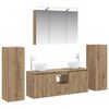 vidaXL Juego de muebles de ba&ntilde;o 6 pcs Roble Artesanal