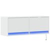 vidaXL Mueble de TV de pared con luces LED blanco 100x31x35 cm