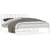vidaXL Estructura cama sin colch&oacute;n con cabecero metal blanco 150x200cm