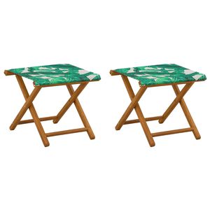 vidaXL Silla de terraza 2 pcs Madera de Eucalipto Maciza