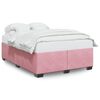 vidaXL Estructura de cama sin colch&oacute;n terciopelo rosa 140x190 cm