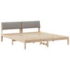 vidaXL Estructura de cama con cabecera Marr&oacute;n y taupe 200 x 200 cm